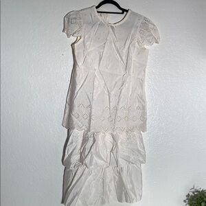 Vintage 80’s Bone White Lace Dress Sise S/M
